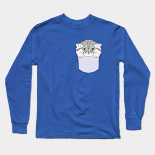 Manul Cat in the Pocket Long Sleeve T-Shirt